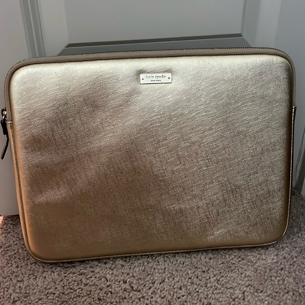 Kate Spade Gold Metallic Laptop Case